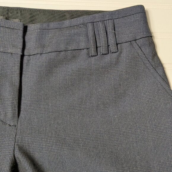 Express Design Studio Medium Rise Dark plaid  wide leg Trouser 4 - Picture 6 of 7